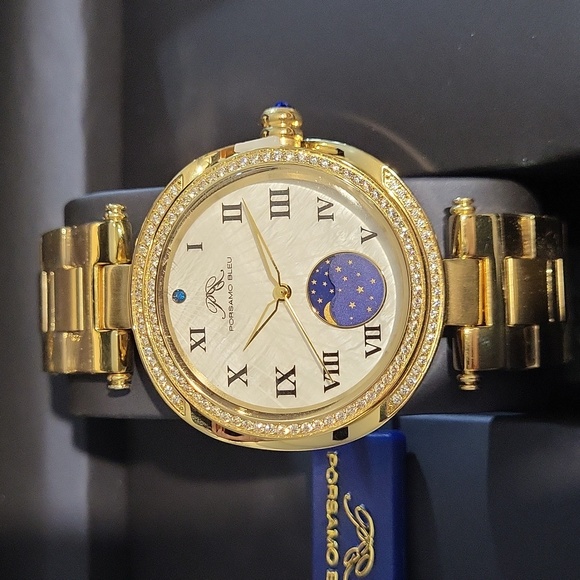 Porsamo Bleu South Sea Crystal Moon Quartz Watch - Picture 2 of 7